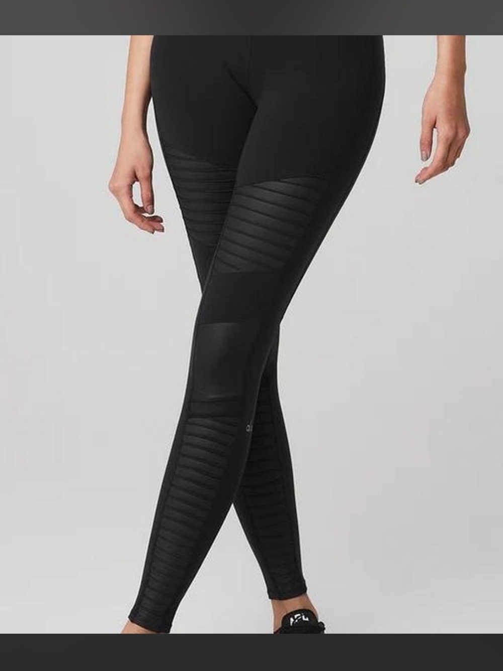 Alo Yoga Leggings Womens Moto Black Leggings
